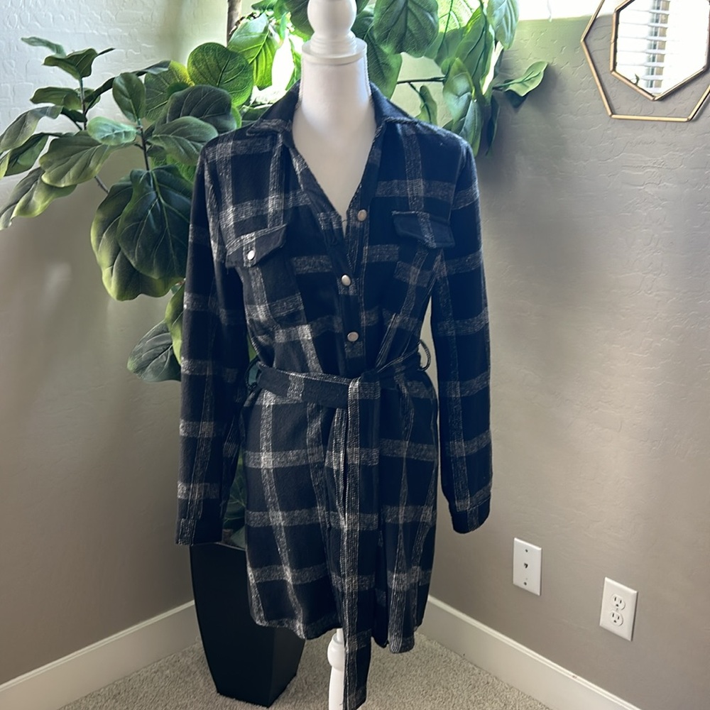Black and White Plaid Shacket